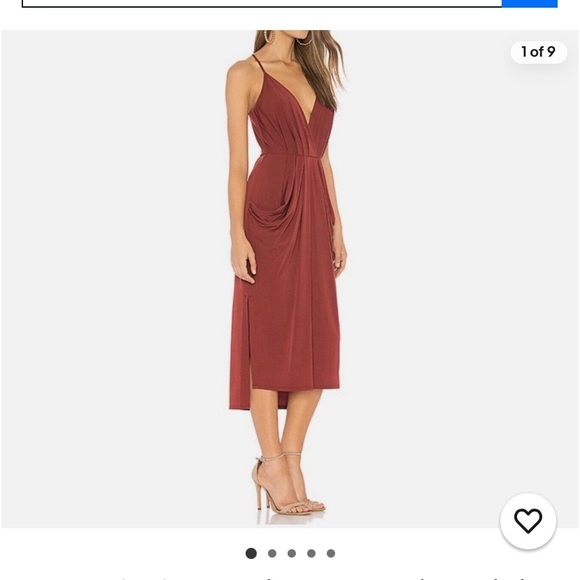 BCBGeneration Ruby wine midi faux wrap dress  size XS - Picture 3 of 5